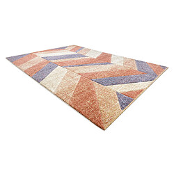 Avis RUGSX Tapis FEEL 5673 17931 chevrons beige terre cuite violet 180x270 cm