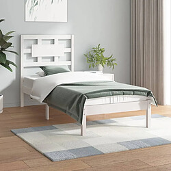 Maison Chic Lit Moderne Chambre - Cadre/structure de lit pour adulte Blanc Bois de pin massif 100x200 cm -MN20548