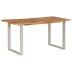 vidaXL Table de salle à manger 154x80x76 cm Bois d'acacia solide