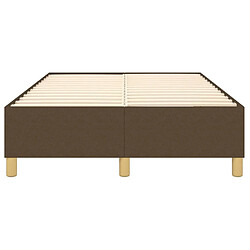 Sommier à lattes,Cadre à lattes de lit pour Adulte Marron foncé 120x200 cm Tissu -MN46953 pas cher