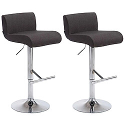 Non Lot de 2 tabourets de bar tissu California