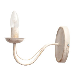 Lumière Bougie Applique Murale Blanc, Or 26cm 