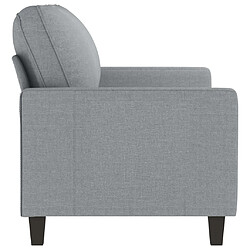 Avis vidaXL Canapé à 2 places Gris clair 140 cm Tissu