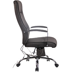 Decoshop26 Fauteuil de bureau sur roulettes fonction massage mécanisme de balance en tissu gris foncé 10_0002610