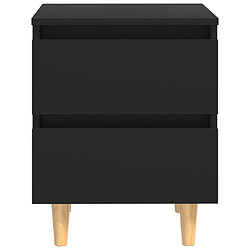 Avis vidaXL Tables de chevet avec pieds en pin 2 pcs Noir 40x35x50 cm