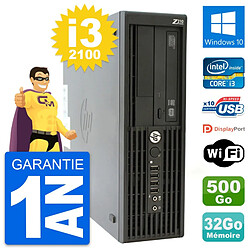 PC HP WorkStation Z210 SFF Core i3-2100 RAM 32Go Disque 500Go Windows 10 Wifi · Occasion 