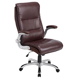 Decoshop26 Fauteuil de bureau sur roulettes confortable hauteur réglable en PVC bordeaux et plastique 10_0002410