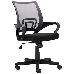 Decoshop26 Fauteuil de bureau sur roulettes hauteur réglable en maille de filet de nylon gris 10_0002499