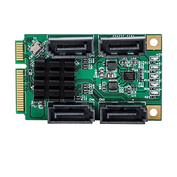 Wewoo Carte contrôleur 4 ports SATA III 6G Mini PCI Express Marvel 88SE9215