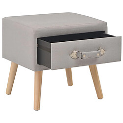 vidaXL Table de chevet Gris 40x35x40 cm Tissu