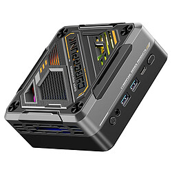 T-bao GOD57 Mini PC, AMD Ryzen 7 5700U 8 cœurs jusqu'à 4,3 GHz, 32 Go de RAM 1 To SSD T-bao GOD57 Mini PC, AMD Ryzen 7 5700U 8 cœurs jusqu'à 4,3 GHz, 32 Go de RAM 1 To SSD, WiFi 6 Bluetooth 5.2, HDMI/DP/Type-C 4K @ 60 Hz triple écran, 2 x USB 3.2, 2 x USB 2.0, 1*1000M RJ45 1*2.5G RJ45, 1*3.5mm prise casque, lumière RVB, charge 65W