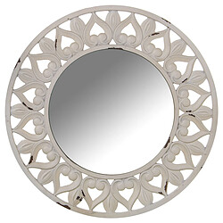 Miroir mural Alexandra House Living Blanc Bois 5 x 54 x 55 cm Rond