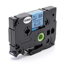 vhbw Cassette à ruban d'écriture 12mm noir sur fond bleu extra fort pour imprimante d'étiquettes Brother P-Touch 9500pc, 9700PC, 9800PCN, E100, E300 