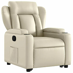 Avis Maison Chic Fauteuil Relax pour salon, Fauteuil inclinable Crème Similicuir -GKD14639