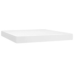 vidaXL Sommier à lattes de lit avec matelas et LED Blanc 160x200 cm pas cher