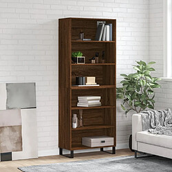 Maison Chic Buffet,Meuble de Rangement,commode pour salon,Cuisine chêne marron 69,5x32,5x180 cm bois d'ingénierie -MN96001