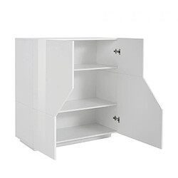 Acheter Ahd Amazing Home Design Buffet mobile de salon 43x100cm cuisine 2 bois blanc moderne Klain