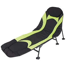 Eurotrail Lit de camping Queen Noir et vert citron