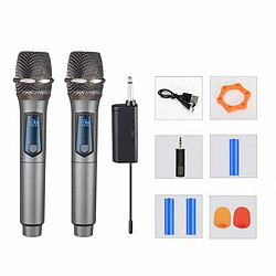 Kit De Microphone Sans Fil Avec Récepteur De Batterie Au Lithium Rechargeable Pour La Performance 1 À 2