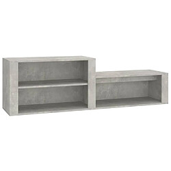 vidaXL Armoire à chaussures Gris béton 150x35x45 cm Bois d'ingénierie