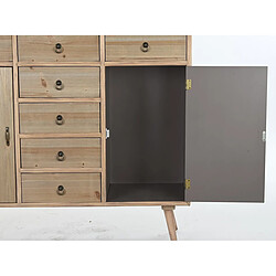 Avis Pegane Commode meuble de rangement en bois MDF coloris naturel - Longueur 100 x Hauteur 89 x Profondeur 35 cm