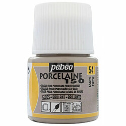 Pebeo Peinture à l'eau brillante pour porcelaine - Taupe - 45 ml