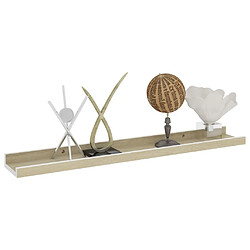 Avis Maison Chic Lot de 4 Étagères murales,Étagère Rangement flottate blanc et chêne sonoma 60x9x3 cm -MN28196