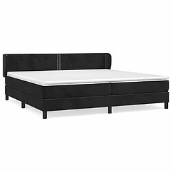 Maison Chic Lit Adulte - Lit simple Lit à sommier tapissier et matelas moelleux - Meuble de Chambre - Noir 200x200 cm Velours -MN58540