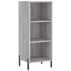 Maison Chic Buffet,Meuble de Rangement,commode pour salon,Cuisine Sonoma gris 34,5x34x180 cm Bois d'ingénierie -MN56464 pas cher