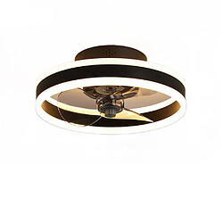 Universal Plafonnier ventilateur led 40cm, 6 vitesses lointain chambre moderne 48w plafonnier ventilateur silencieux lumière réglable petite lumière ventilateur lumière réglable, noir 