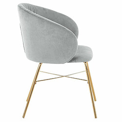 Avis Paris Prix Chaise Design en Velours Kanye 80cm Argent