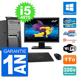 PC Tour Lenovo M83 Ecran 22" Intel i5-4570 RAM 32Go Disque 1To Windows 10 Wifi · Occasion 