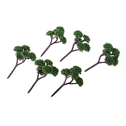 6 pièces podocarpus arbres modèle train chemin de fer arbres vert foncé 6.5cm