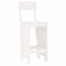 Acheter Maison Chic Table de bar et chaises d'extérieur 7 pcs,Ensemble de bar de jardin pour relax blanc bois de pin massif -GKD167018