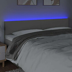 Avis Maison Chic Tête de lit scandinave à LED,meuble de chambre Gris 180x5x78/88 cm Similicuir -MN23079