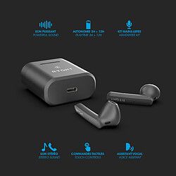 RYGHT JAM - Ecouteurs sans fil bluetooth Kit Main Libre True Wireless Earbuds pour "SAMSUNG Galaxy S21+" (NOIR)