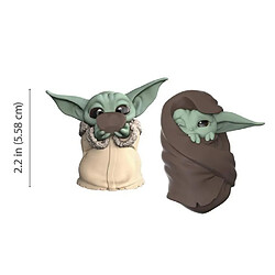 Star Wars The Mandalorian - Pack de 2 figurines Baby Bounties The Child Bébé Yoda de 5,5 cm - Buvant sa soupe et dans sa couv... 