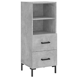 Maison Chic Buffet,Meuble de Rangement,commode pour salon,Cuisine Gris béton 34,5x34x180 cm Bois d'ingénierie -MN93308 pas cher