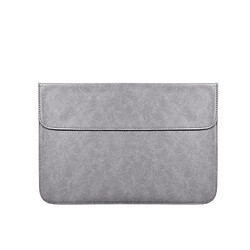 Wewoo Sacoche Sac intérieur pour ordinateur portable à boucle magnétique horizontale en cuir PU PU01S de 15,4 pouces Gris 