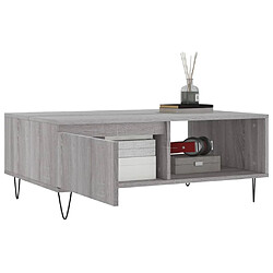 Avis vidaXL Table basse sonoma gris 90x60x35 cm bois d'ingénierie