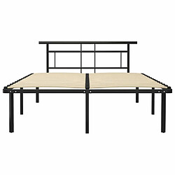 Avis Maison Chic Lit adulte - Lit simple Cadre de lit,Structure du lit Contemporain Noir Métal 160x200 cm -MN55021