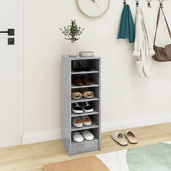 Acheter vidaXL Armoire à chaussures Gris béton 31,5x35x90 cm Bois d'ingénierie