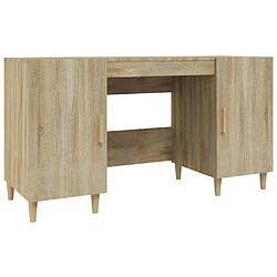 Maison Chic Bureau,Table de travail,bureau de travail pour chambre Chêne sonoma 140x50x75 cm Bois d'ingénierie -GKD21980