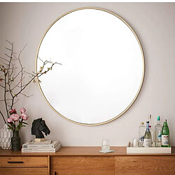 Universal Vintage simple métal rond salle de bains miroir installation murale maison chambre miroir pansement table décoration miroir de maquillage | pas cher