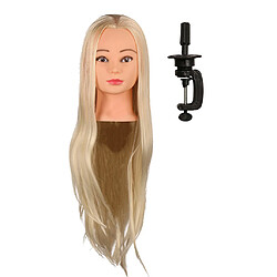 Salon Pratique Formation Cheveux Modèle Coiffure Mannequin Tête W/pince 20 ""26in Blonde tête de maquillage de Mannequin de cheveux