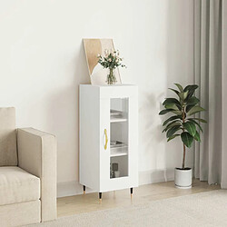 Maison Chic Buffet,Meuble de Rangement,commode pour salon,Cuisine blanc 34,5x34x90 cm bois d'ingénierie -MN99431