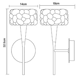 Luminaire Center Applique murale O2 avec interrupteur 1 Ampoule G9, chrome poli