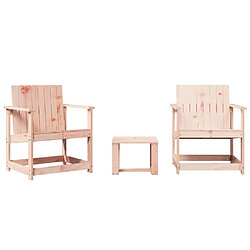 Maison Chic Ensemble de salle à manger de jardin 3 pcs,Table et chaises d'extérieur bois massif douglas -GKD968967