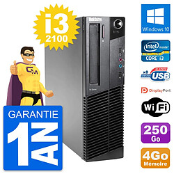 PC Lenovo ThinkCentre M82 SFF Intel i3-2100 RAM 4Go Disque 250Go Windows 10 Wifi · Occasion 