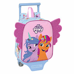 Cartable à roulettes My Little Pony Wild & free Bleu Rose 22 x 27 x 10 cm 